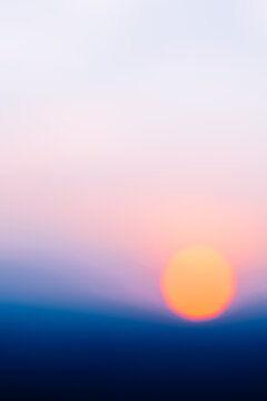 Blurred sunset