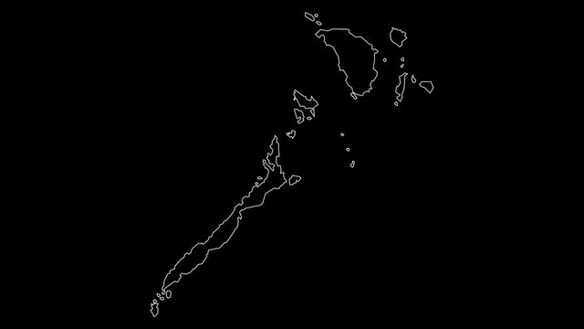 Mimaropa Philippines region map outline animation