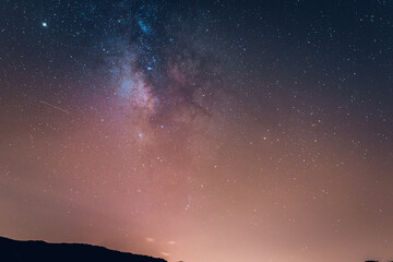 El Teide stars at night long exposure 