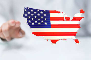 america map flag nation us stars and stripes