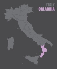 Italy Calabria map