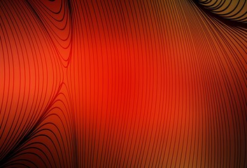 Light Red vector background with curved lines.