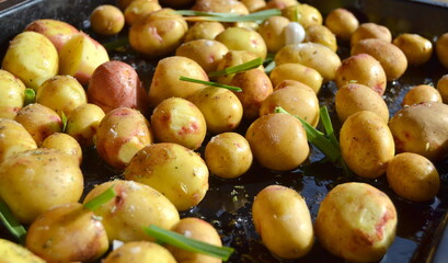 fresh baby potatoes
