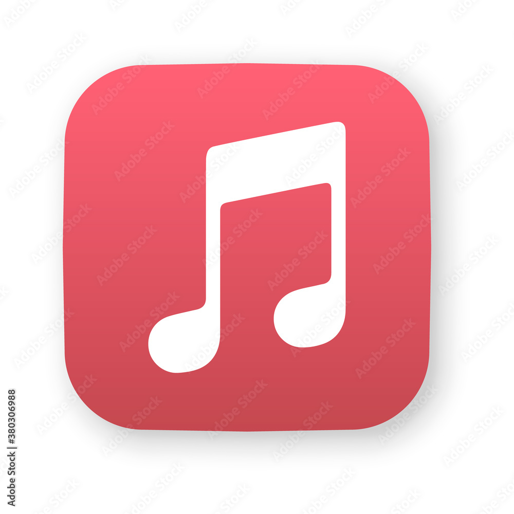Poster Vector music icon. Special edition. Trendy flat design vector illustration, quality concept for web banners, web and mobile applications, infographics. Vector icon isolated on gradient background