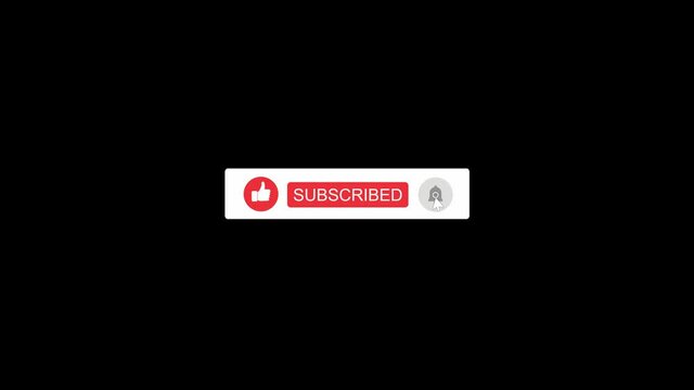 YouTube Subscribe Button Animation with H-264 Alpha Matte Channel