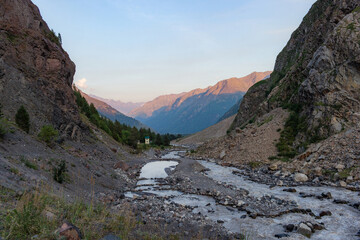 Scenic caucasus mountains