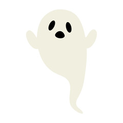 halloween ghost cartoon design, happy holiday and scary theme Vector illustration