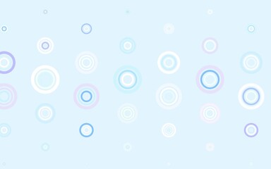 Light Multicolor vector background with bubbles.
