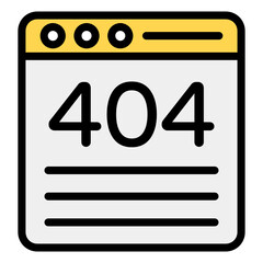 
Trendy flat icon of error 404, missing webpage 
