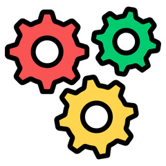
Editable design of gears icon, editable vector 
