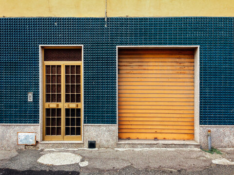 Facade of 1960s Building in Italy