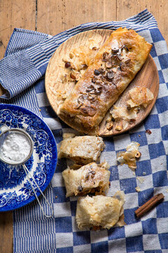 Food: homemade apple strudel