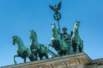 Obraz premium Quadriga on Brandenburg Gate, Berlin, Germany