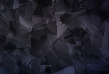 Dark Gray vector polygon abstract background.