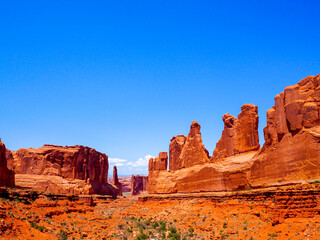 Fototapeta premium Park avenue(Sand Stone arche) in Arches national park, Utah, USA