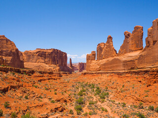 Fototapeta premium Park avenue(Sand Stone arche) in Arches national park, Utah, USA