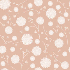 シックなボタニカルのシームレスパターン　ベクター