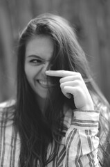 happy girl smiling