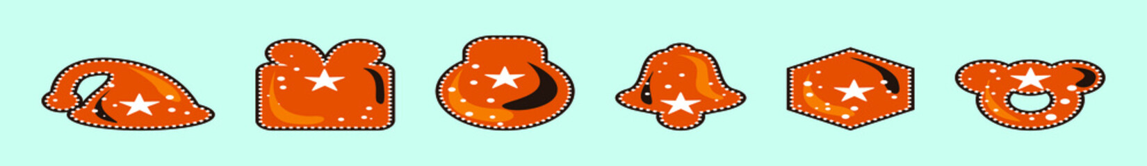 set of christmas gingerbread cartoon icon design template with various models. vector illustration isolated on blue background