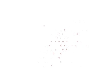 Light Red vector cover with circles, cubes.