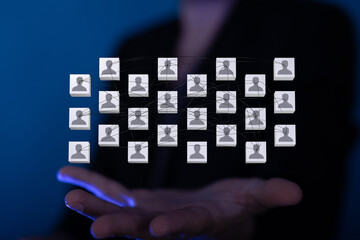 internet net and data digital concept teamwork.