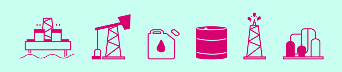 Oil industry icon. Petroleum business, exporter of natural energy, developing oil and gas field. Vector flat style cartoon illustration isolated on blue background