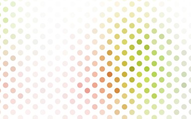 Light Green, Red vector cover with spots. Abstract illustration with colored bubbles in nature style. Design for posters, banners.