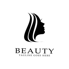 beauty women face logo icon vector template.