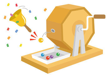 ガラポン抽選機のイラスト（キャンペーン・イベント用）