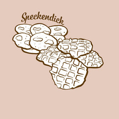 Hand-drawn Speckendick bread illustration