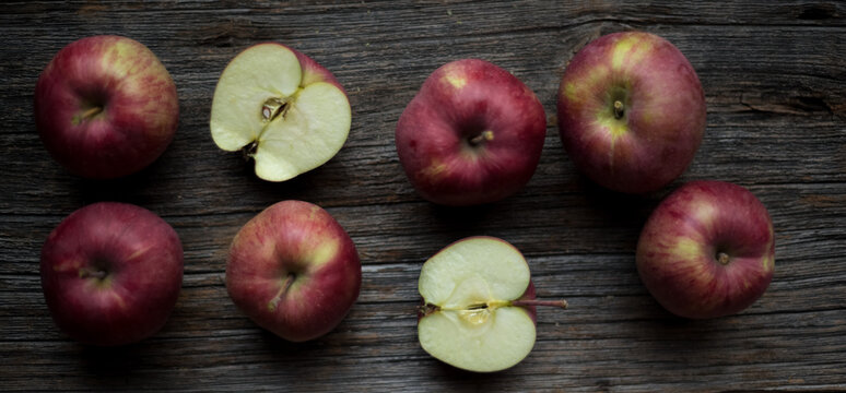 Apples on Rustic Wood
