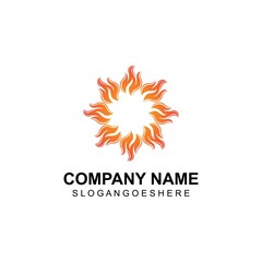 Fototapeta premium Fire flame logo Template vector, for logo Oil, gas and energy