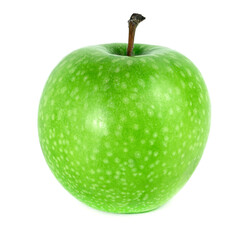 Green ripe Apple isolated on a white background