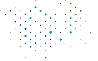 Light Blue, Green vector layout with circle shapes. Modern abstract illustration with colorful water drops. Pattern of water, rain drops.