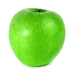 Green ripe Apple isolated on a white background