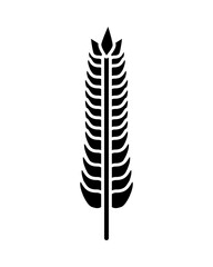 monochrome barley wheat spike nature icon