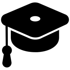 
Mortarboard vector style, graduation cap editable icon 
