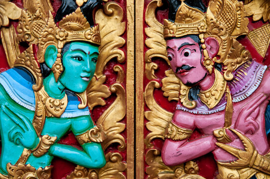 Details of a door in a temple