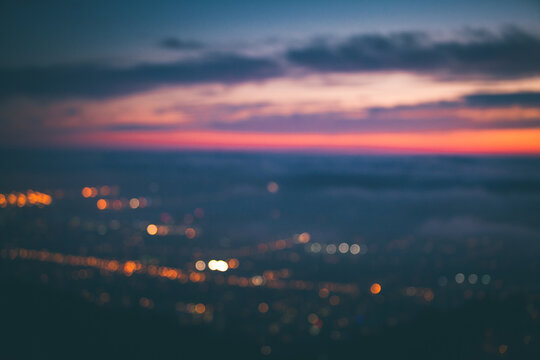 Out of focus picture overlooking Berkeley, California.