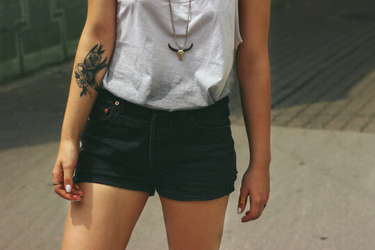 Street style of attractive young female