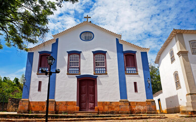 Fototapeta na wymiar Ancient colonial church in Tiradentes, Minas Gerais, Brazil
