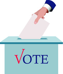 election of officials vote vector illustration hand with a form make a choice