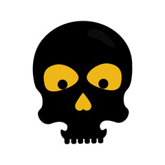 halloween skull cartoon design, happy holiday and scary theme Vector illustration