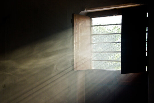 light entering room with big window. India