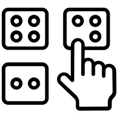 
A vector of probability, random sampling in flat style 

