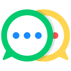 
A trendy editable icon of chat, online conversation
