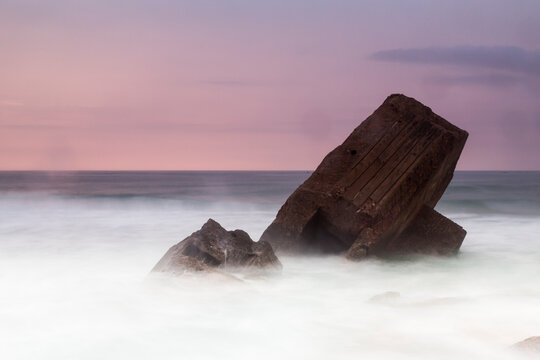 Bunkers on a beach