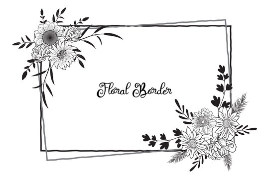 Template rustic wedding invitations. Save the date. Menu. Thank you. Your table. RSVP. Calligraphy and hand-drawn flowers.
