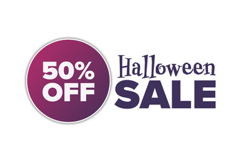 Halloween. October 31. Sale concept. Template for background, banner, card, poster with text inscription. Vector EPS10 illustration.
