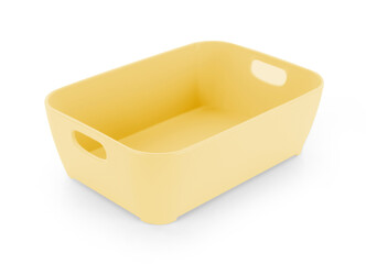 plastic empty bowl on white background